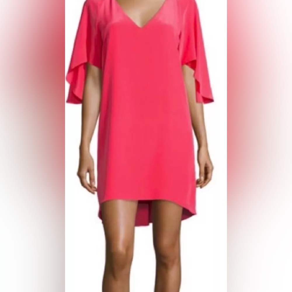 Amanda Uprichard 100% Silk Flutter Sleeve Dress